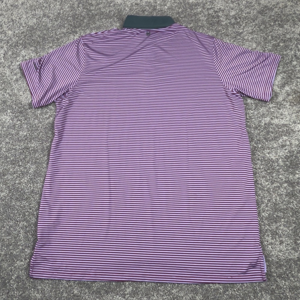 GREYSON GOLF Performance Golf Polo Shirt Men's Size XXL Purple Stripes Logo - Picture 6 of 8